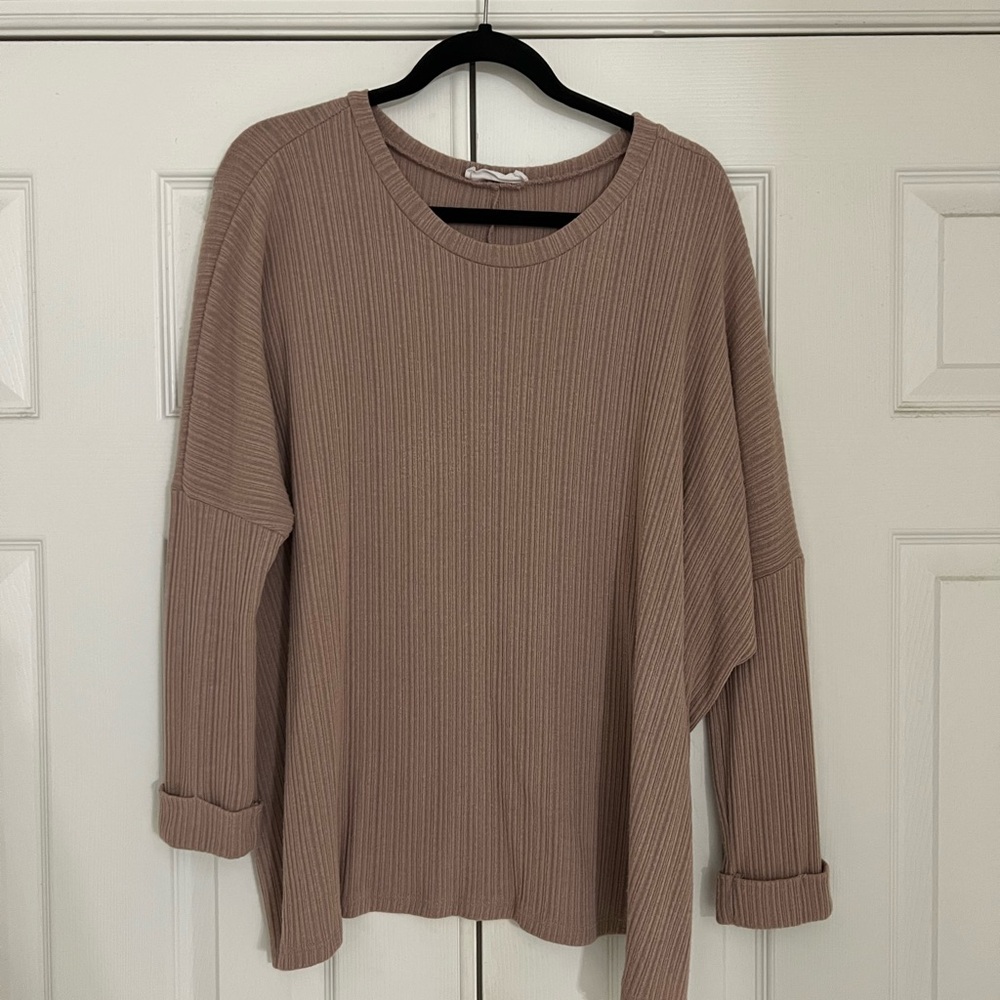 CJLA Ribbed Evelyn in Dusty Pink
